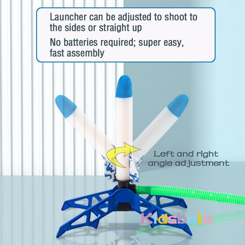 Kid Air Rocket Foot Pump Launcher: Fun Outdoor Sports Toy