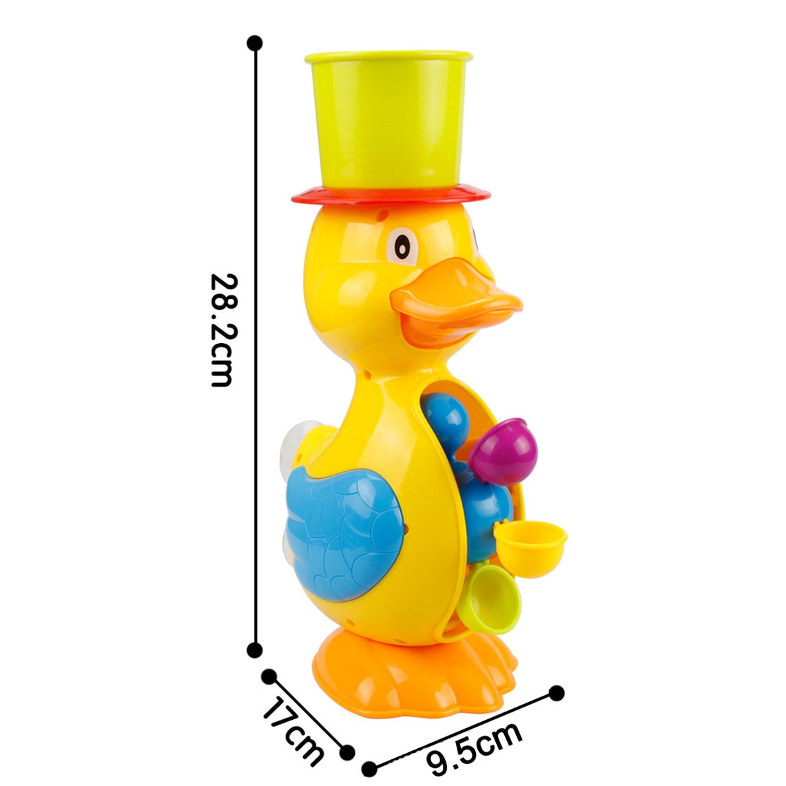 Yellow Duck and Waterwheel Bath Shower Toys for Kids