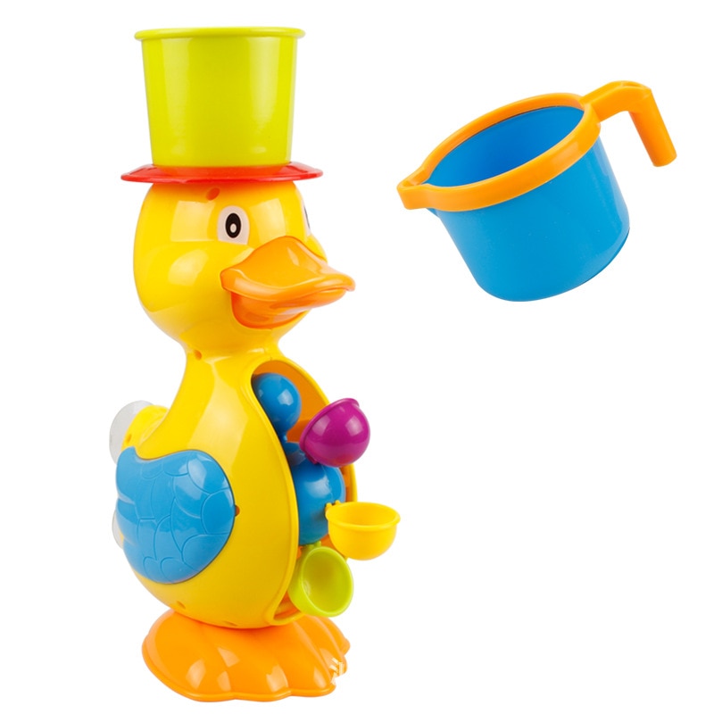 Yellow Duck and Waterwheel Bath Shower Toys for Kids