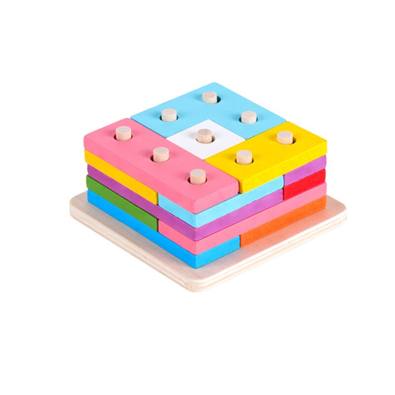 Wooden Building Block Puzzles for Creativity and Problem-Solving