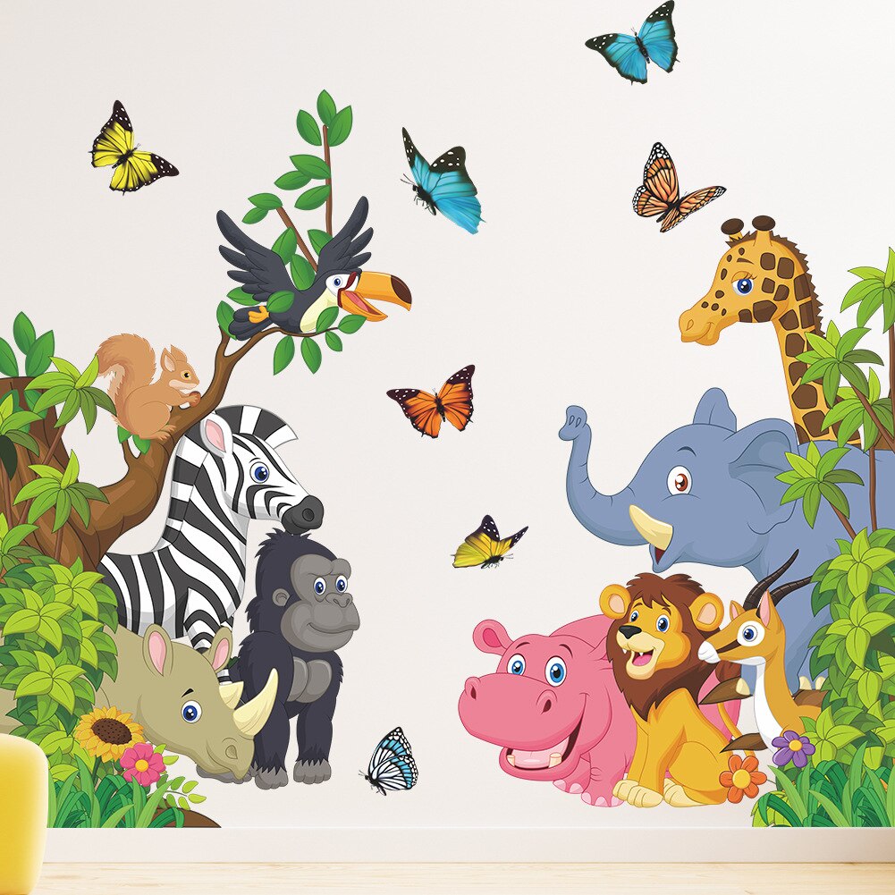 Animal-themed Children's Room Wall Stickers