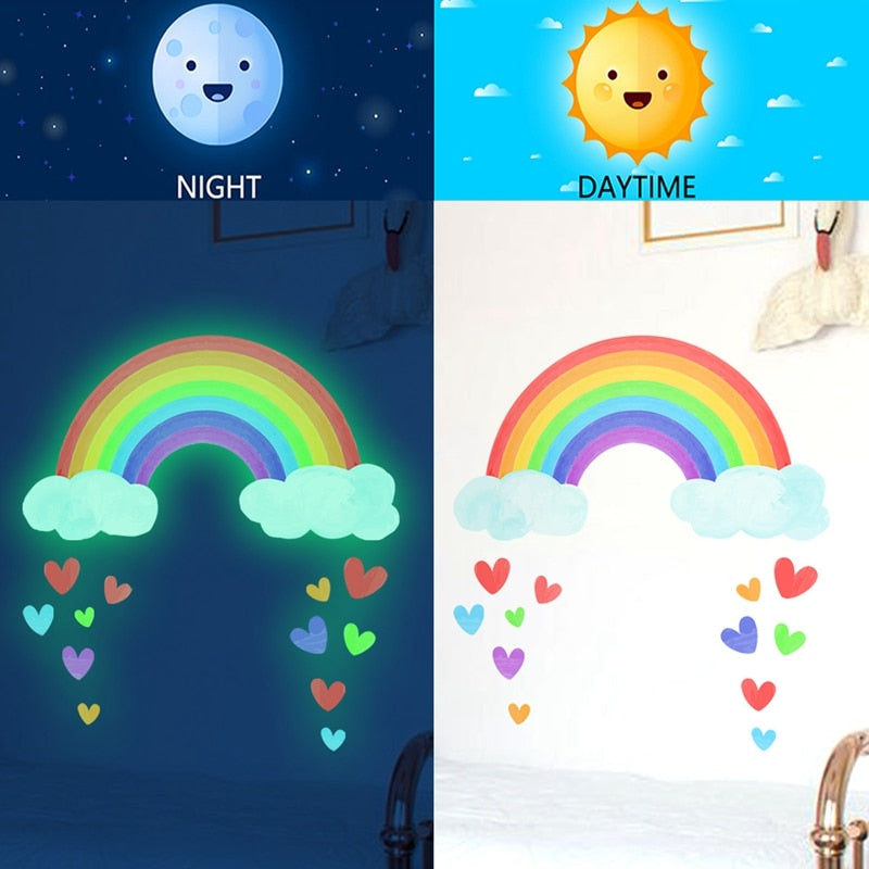 Rainbow Luminous Wall Stickers - Glow In The Dark