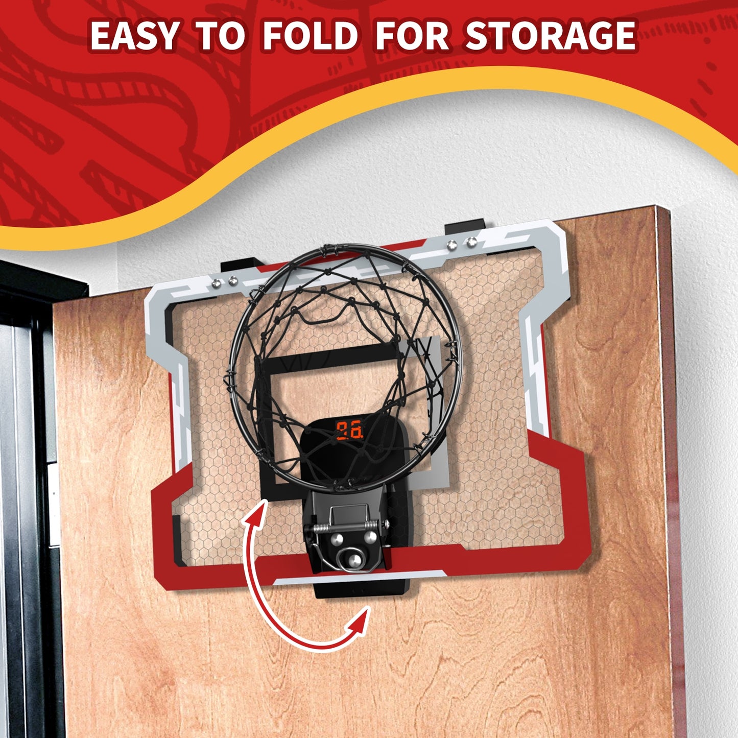 Foldable Basketball Stand for Kids: Portable and Adjustable Sports Toy