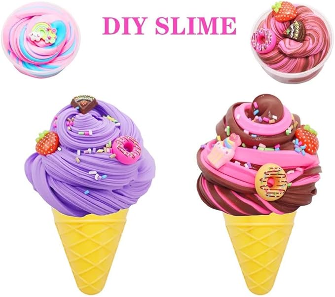 Fluffy Butter Slime Ice Cream Kit for Kids