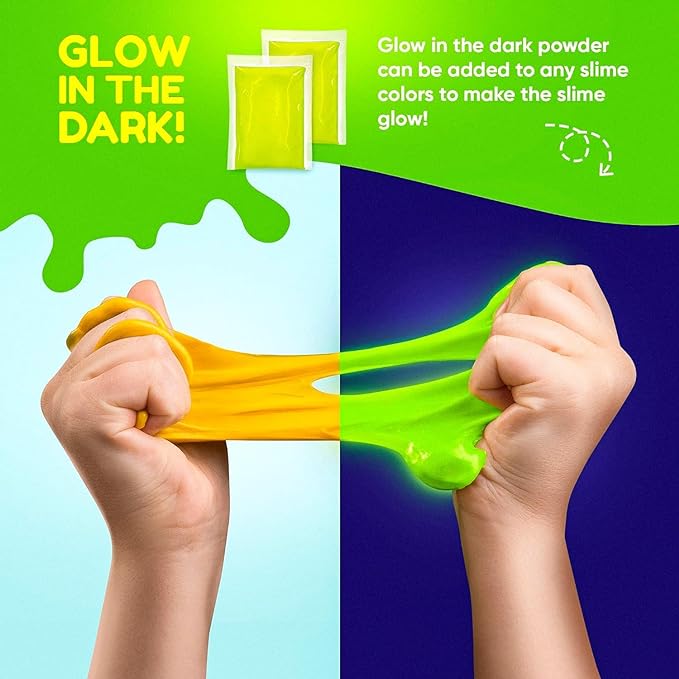 Valuxe Glow in the Dark Slime Kit for Kids – Complete DIY Set, Non-Sticky