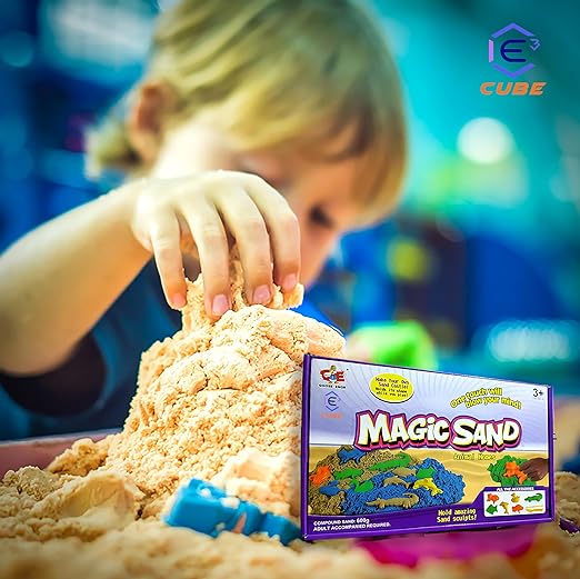Magic Colorful Sand Toys with 6 plastic model