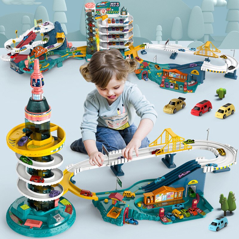 Race Tracker Railcar Dinosaur Park: Educational Toy Set