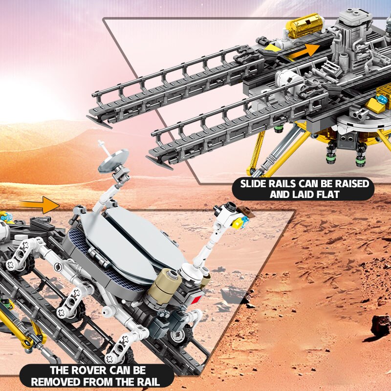 Space Model Building Blocks Kits - City Rockets, Space Shuttle, Mars Rover - 1098pcs