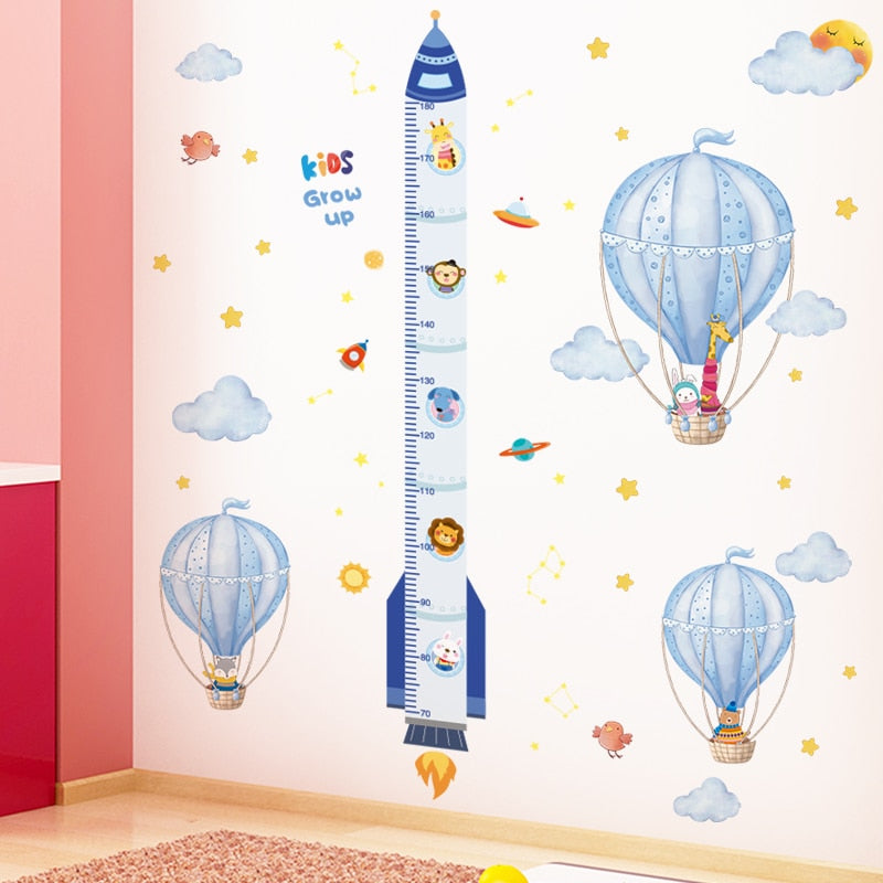 Rocket Height Measure Wall Stickers