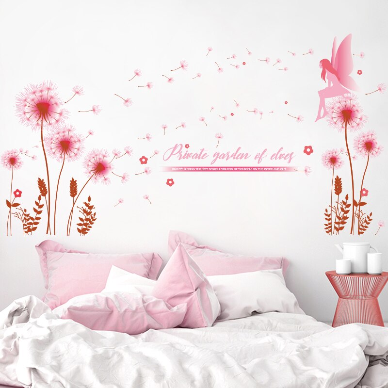 Ballet Dancer Girl Wall Stickers - DIY Flowers and Plants Decals