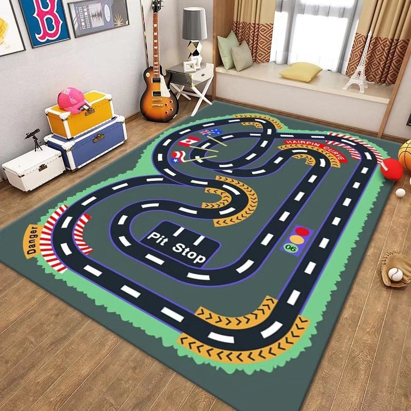 City Map Traffic Game Carpet/Mat