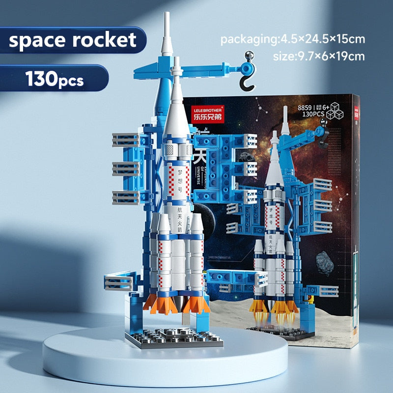 107 pcs Space Rocket Launch Center Puzzle - Mini Building Blocks Kit