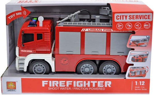 Shooting Water Firefighter 1:12 Vehicle with Sound & Light