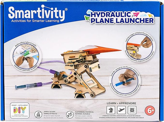 Smartivity Hydraulic Plane Launcher Wooden Model Engineering