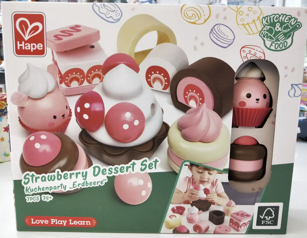 Strawberry Dessert Set Toy 7 Pcs