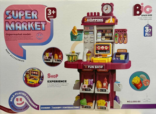 Supermarket Play Set Toys 37 Pcs