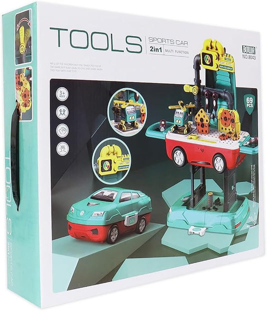 TOOLS 2 in 1 Multifunctional Sports Car Set 69 Pcs