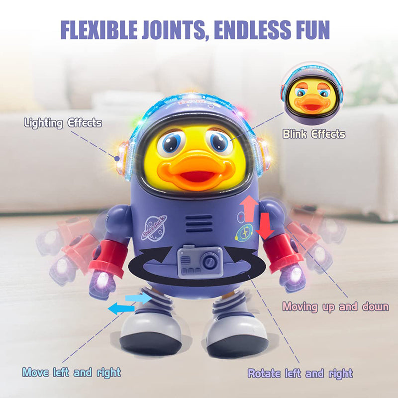Musical Space Adventure: Baby Duck Dancing Robot Toy