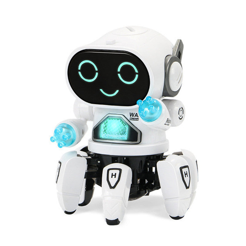 Cute 6-Claw LED Light Musical Dancing Robot: A Kid's Educational Delight!