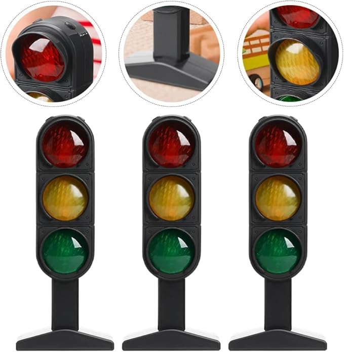 3Pcs Traffic Light Toy Stoplight Model