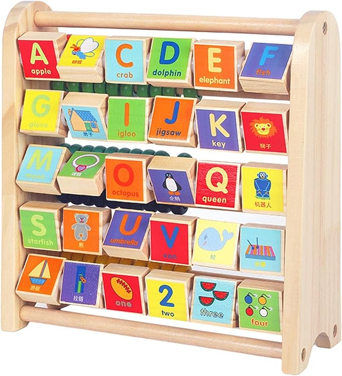 Wooden Abacus Activity Blocks