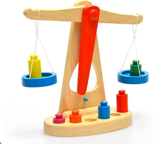 Wooden Balance Scale Toy Set