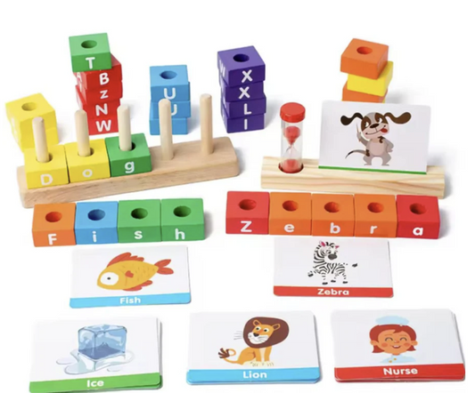 Wooden Letter Block Toy Set