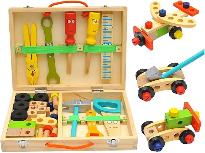 Wooden Multifunction Nut Toolbox 20 Pcs