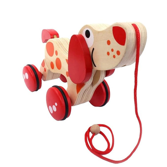 Wooden Push and Pull Puppy Toy