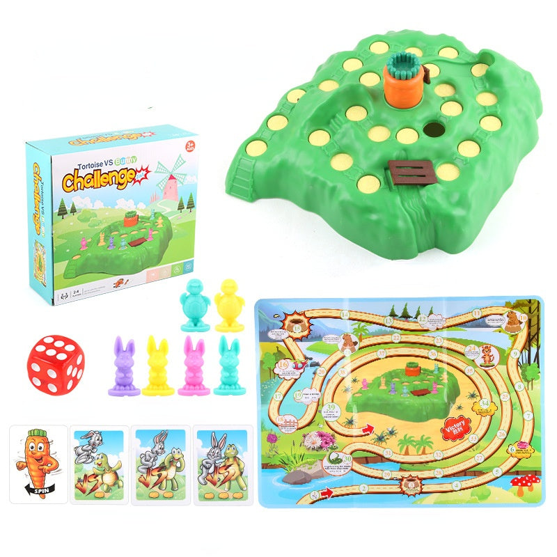 Tortoise and Rabbit Trap Game - Cross Country Race Toy