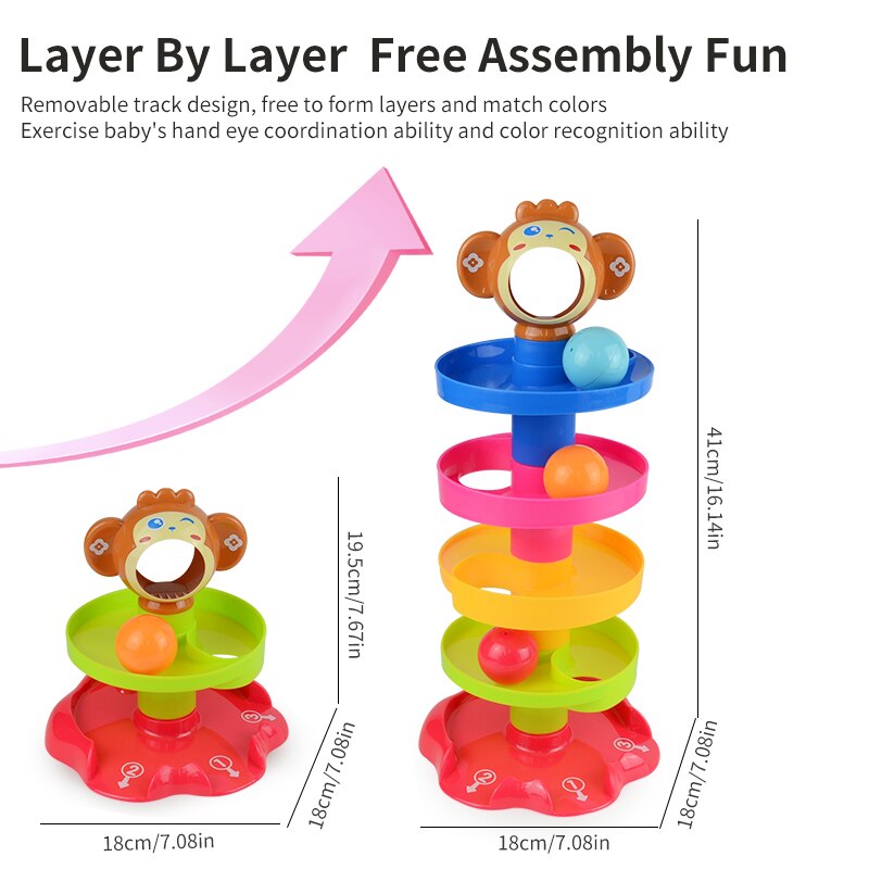 5-Layer Ball Drop Tower: Endless Fun for Babies and Toddlers