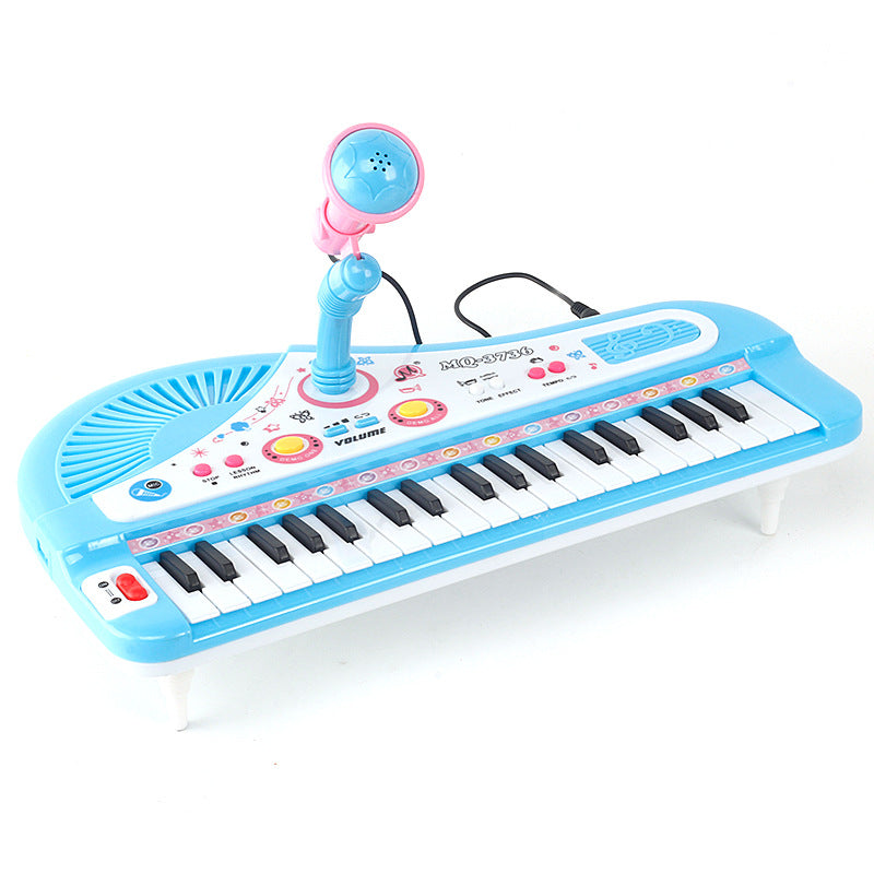 Children's Digital Piano Toy: 37-Key Musical Adventure with Microphone
