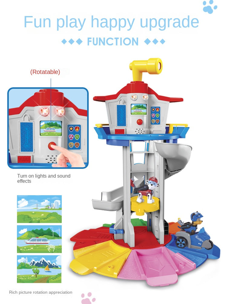 Big Size Pawed Patrol Lookout Tower with Vehicle Figures Bundle