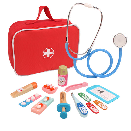 Healing Adventures: Wooden Pretend Play Doctor Educational Toy Set