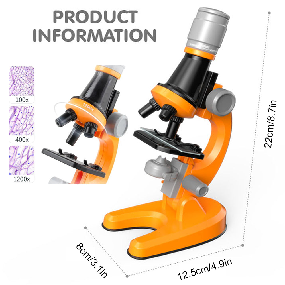 Young Scientists' Educational Microscope Kit - 1200x Zoom for Exploration