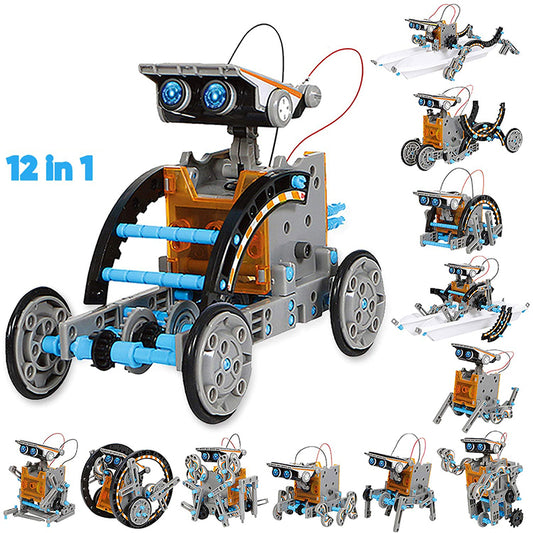 12-in-1 Solar Robot Science Kit: DIY Educational Toy for Kids
