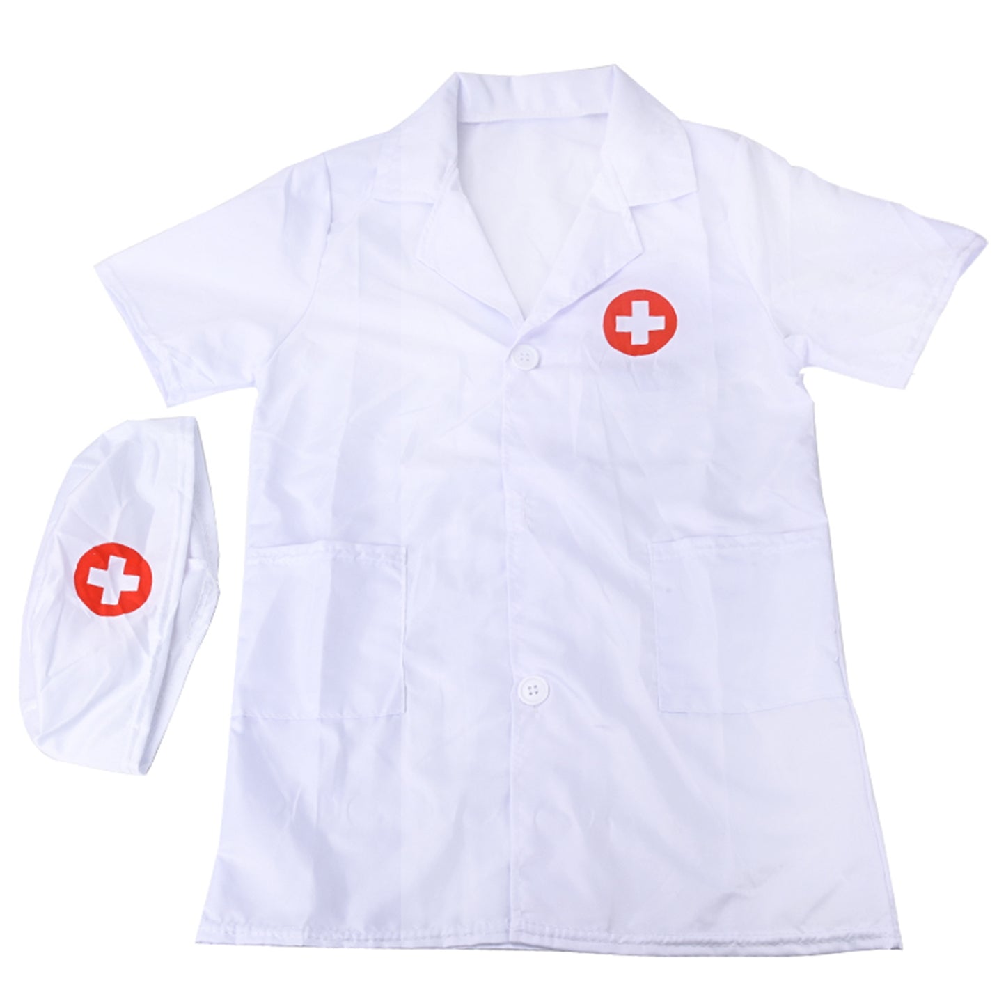 Doctor's Short-Sleeved Nurse Costume for Kids