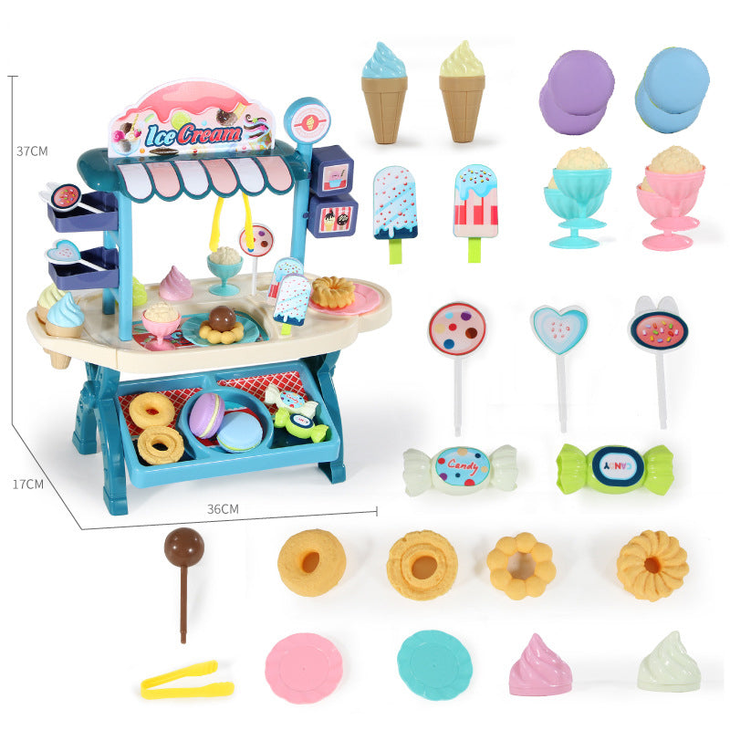 Sweet Treats Galore: Children's Simulated Candy Trolley Cart Toy