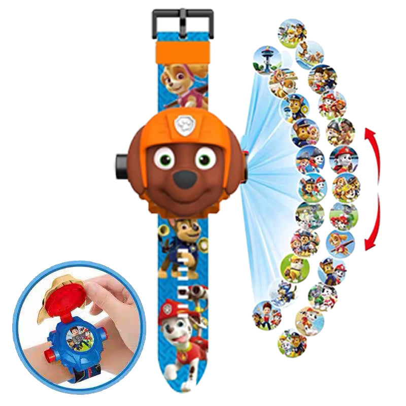 Paw Patrol Adventure: 3D Projection Digital Watch and Action Figures Set