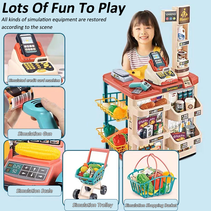 Supermarket Adventure: Large Simulation Shopping Suite for Kids' Pretend Play