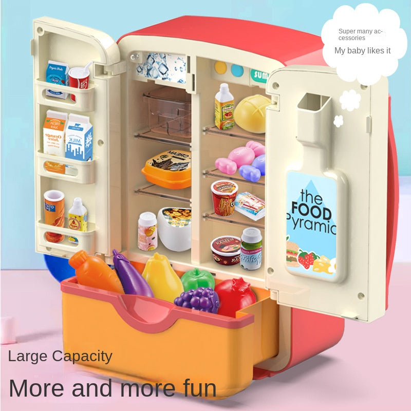 Mini Chef's Dream: Kitchen Toy Set with Fridge and Ice Dispenser