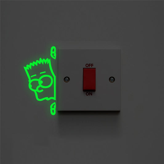 Glow-in-the-Dark Boy Switch Stickers - Kids' Room Decals