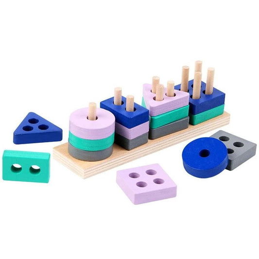 Wooden Building Block Puzzles for Creativity and Problem-Solving